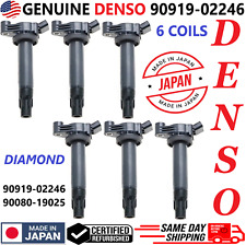 GENUINE DENSO x6 Ignition Coils For 2004-2010 Toyota & Lexus 3.3L V6 90919-02246 picture