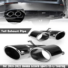 Car Tail Exhaust Quad Tips For 2018-22 HONDA ACCORD SPORT TOURING AKASAKA Silver picture