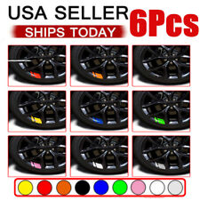 6 PCS Universal Car Wheel Rim Sticker Reflective Vinyl Decal Mark For 16