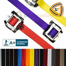 Yellow-Edged Black FOR Mercedes-Benz E55 AMG SEAT BELT WEBBING REPLACEMENT #1 picture