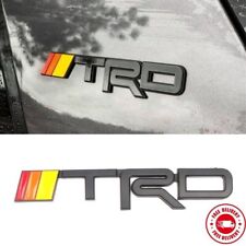 2x 3D Raised Matte Black Side Fender TRD Badge Emblem For 2010-23 Toyota 4Runner picture