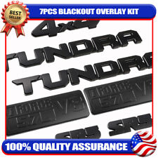 7x BLACKOUT EMBLEM OVERLAY KIT COVER 2014-2021 for TUNDRA SR5 5.7L V8 iforce 4X4 picture