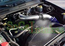 Black Blue Air Intake Kit For 2PC 1999-2004 Jeep Grand Cherokee 4.7L V8 HO picture