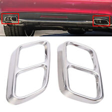 2pcs Gloss Silver Stainless Exhaust Muffler Tip Cover Fits 10-13 W212 E350 E550 picture