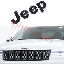 Mopar 68193400AA 2014-2020 Jeep Grand Cherokee Front Hood Emblem Gloss Black picture