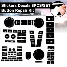 For VW Volkswagen Touareg 2004–2009 Button Repair Decals Stickers Black 8 Set picture