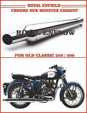 Royal Enfield Chrome New Monster Exhaust for Old Classic 350/500 - Exp Ship picture