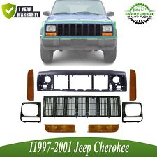 Header Panel Grille Headlight Door Park & Corner Lights For 97-01 Jeep Cherokee picture