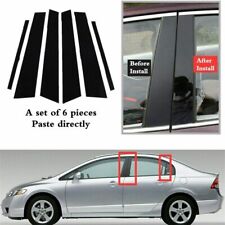 Window Pillar Posts Molding Black Cover Door Trims for Honda Civic Sedan 2006-11 picture