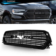 Gloss Black Front Bumper Mesh Grille For 2019 2020 2021 2022 Dodge Ram 1500 picture