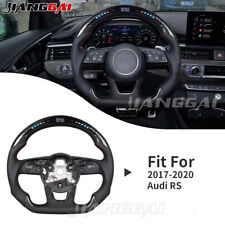 Carbon Fiber LED Flat Sport Steering Wheel For 17+ Audi RS3 RS4 RS5 S3 S4 S5 picture