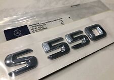 1X CHROME S550 Fits Mercedes Rear Trunk Emblem Logo Badge Letter Numbers E CLASS picture