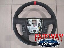 11 thru 14 F-150 OEM Ford Leather Red Accent Steering Wheel w/ Switches RAPTOR picture