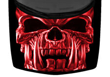 Demon Orc Skull Skull Truck Hood Wrap Vinyl Car Graphic Decal Deep Red 58