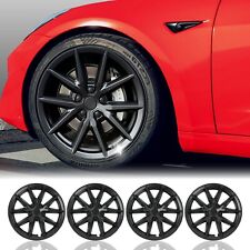 Tesla Model 3 Wheel Cover 4pcs, Black Matte 18 Inches Hubcaps, For 2017-2023 picture