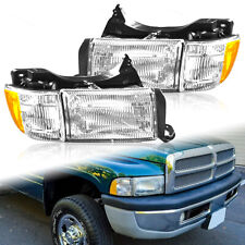 Fit for 1994-2002 Dodge Ram 1500 2500 3500 Headlights Halogen Left + Right Side picture