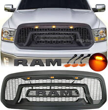 Grille For Dodge RAM 1500 2013-2018 Front Grill Upper Bumper W/Letters RAM & LED picture