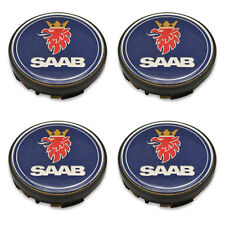 Center Caps Saab 5236294 9-3 9-5 93 95 900 9000 Wheel Hubcaps 99-12 OEM Set picture