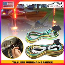 25' 4 Pin Flat Trailer Wiring Harness Kit Wishbone Style for Trailer Tail Lights picture