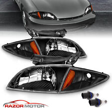 For 2000-2002 Chevy Cavalier Z24 Black OE Style Headlights + Corner Lights picture