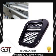FITS LAND ROVER DEFENDER SIDE WING VENT INTAKE UPGRADE SVX XS STYLE GLOSS BLACK picture