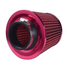 75mm Universal Fit Car Cold Air Intake Round Cone Filter KN Type, Red picture