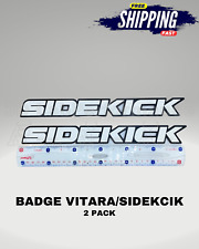 Suzuki Vitara 89-98 (Sidekick) Logo Badge Emblem x2 (BLACK, WHITE) picture