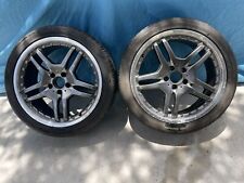 Mercedes R230 SL SL65 CLS55 AMG 2 Front Wheels and Tires Package Pair Set picture