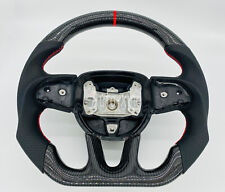 Carbon Fiber Flat Steering Wheel for Dodge Challenger Hellcat Cherokee SRT Stock picture