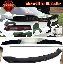 2 Pcs Gloss Black Wing Decklid Wickerbill Fit 14-15 Camaro Factory ZL1 Spoiler picture