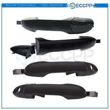 For 2004-2009 Kia Spectra Exterior Smooth Black 4x Right Left Side Door Handle picture