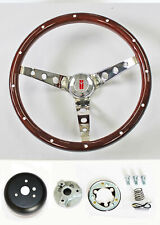 69-93 Oldsmobile Cutlass 442 Wood Steering Wheel with Rivets High Gloss 15