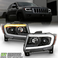 2011-2013 Jeep Grand Cherokee Switchback LED DRL Sequential Projector Headlights picture
