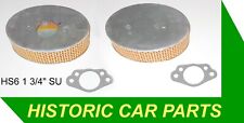 2 Air Filters +Gaskets for 1 ¾”  SU HS6 Carbs on Triumph TR4A 2138cc 1965-67 picture