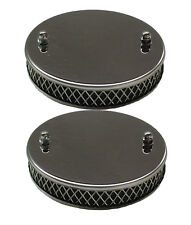New Pair of Chrome Pancake Sports Air Filters for 1 1/4