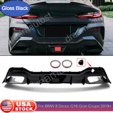 Gloss Black Rear Bumper Diffuser Lip For BMW 8Series G16 840i M850i M-Sport 19UP picture