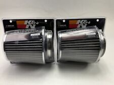 (2) K&N RG1001WTL High Performance, Universal Clamp-on Washable Cone Air Filters picture