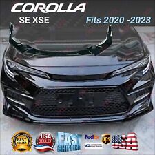 Front Bumper Lip Body Spoiler Glossy Black Fits Toyota Corolla SE XSE 2020-2023 picture