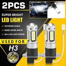 2PCS H3 LED Fog Driving Light Bulbs Conversion Kit Super Bright DRL 6000K White picture
