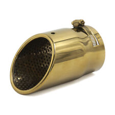 150mm Long 78mm Inlet Oval Rear Exhaust Pipe Muffler Tip Gold Tone for Audi A6L picture