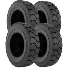 (QTY 4) 5.00-8 Deestone Industrial D306 Load Range D Black Wall Tires picture
