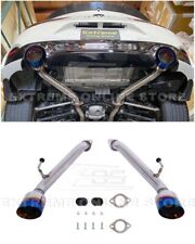 For 17-Up Infiniti Q60 | Axle Back Muffler Delete 4 Inch Dual Burnt Tips Exhaust picture