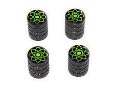 Atomic Symbol Green - Tire Rim Wheel Valve Stem Caps - Black picture