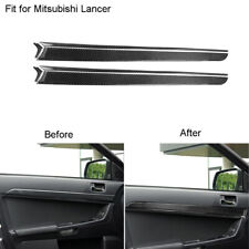 6Pcs Carbon Fiber Interior Door Panel Cover Trim For Mitsubishi Lancer 2008-2015 picture
