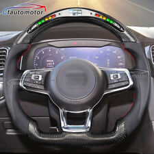 Fit VW Golf 7 GTI Golf 7R MK7 Scirocco Real Carbon Fiber LED Steering Wheel picture