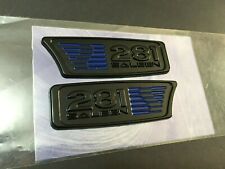 S281 EMBLEMS PAIR OF SALEEN 281 BADGE NEW NEVER INSTALLED GLOSS BLACK / BLUE picture