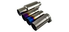 Universal Clamp on Titanium Exhaust Tip JDM Bosozuku Style in 89mm picture