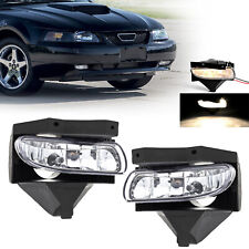 For 1999-2004 Ford Mustang Gt Clear Lens Front Bumper Driving Fog Lights Lamps picture