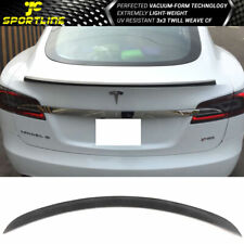 Fits 12-19 Tesla Model S OE Factory Style Trunk Spoiler Wing Matte Carbon Fiber picture