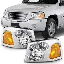 For 02-09 GMC Envoy Headlight Factory Style Replacement Crystal Clear Lamp Pair picture